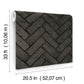 Canelle Black Brick Herringbone Wallpaper