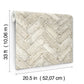 Canelle Taupe Brick Herringbone Wallpaper