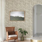 Canelle Taupe Brick Herringbone Wallpaper