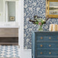 Vadouvan Navy Jacobean Trail Wallpaper