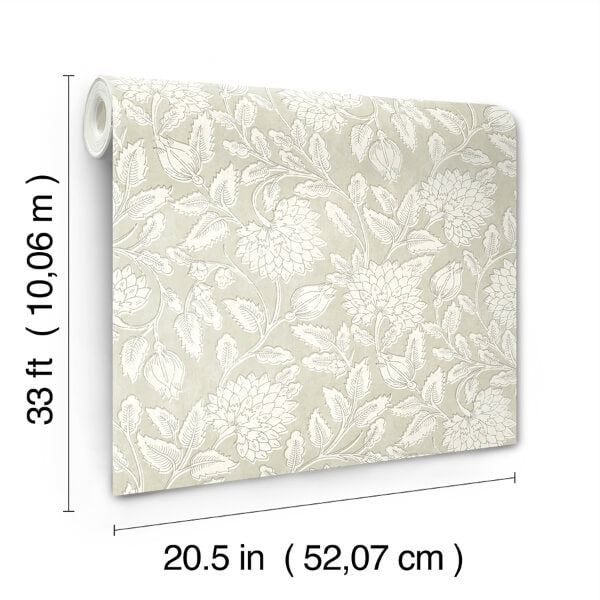 Vadouvan Sage Jacobean Trail Wallpaper
