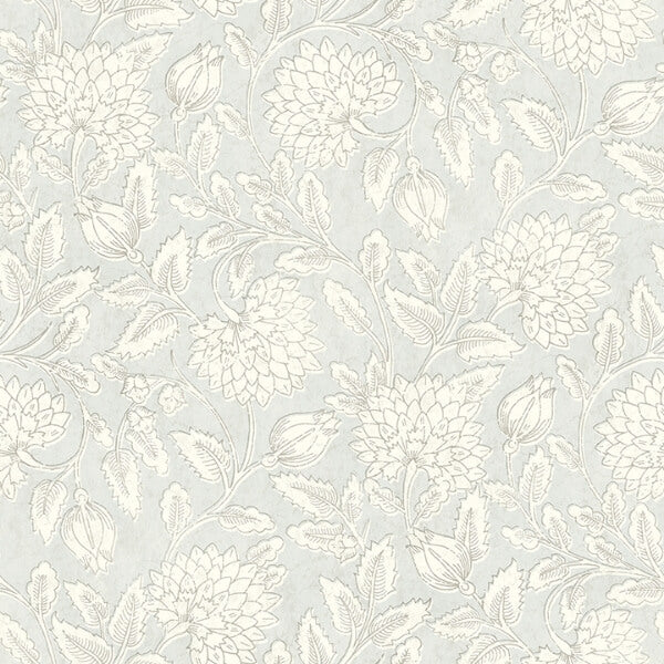 Vadouvan Light Blue Jacobean Trail Wallpaper