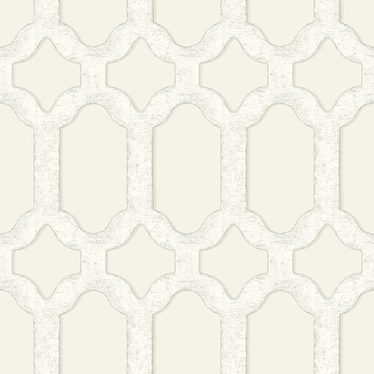 Chervil Cream Trellis Wallpaper