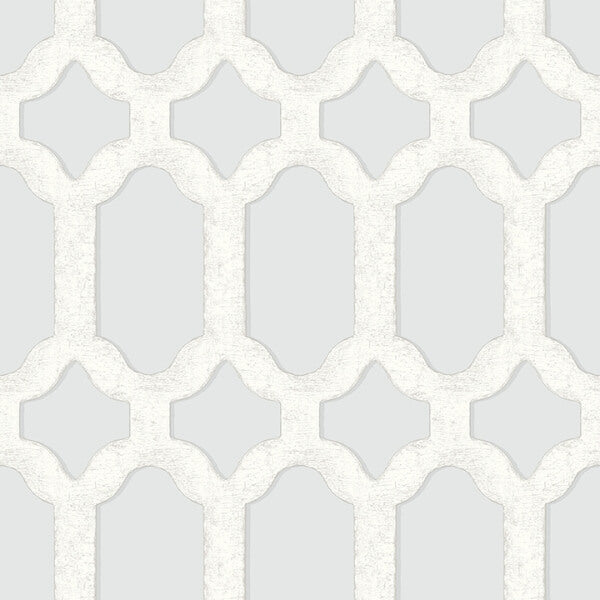 Chervil Sky Blue Trellis Wallpaper