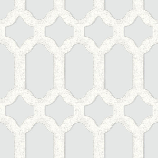 Chervil Sky Blue Trellis Wallpaper