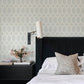 Chervil Sky Blue Trellis Wallpaper