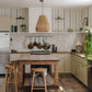 Lovage Blue Linen Stripe Wallpaper