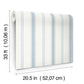 Lovage Blue Linen Stripe Wallpaper