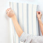 Lovage Blue Linen Stripe Wallpaper