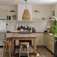 Lovage Aqua Linen Stripe Wallpaper