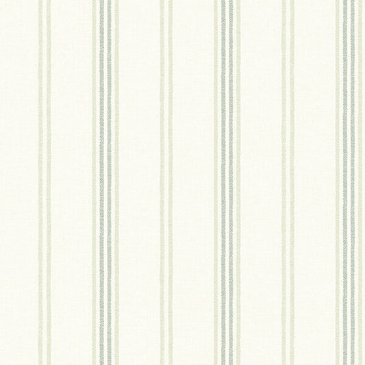 Lovage Green Linen Stripe Wallpaper