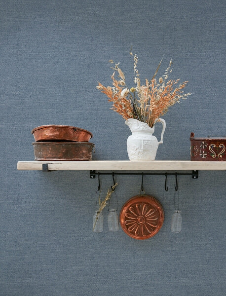 Chambray Denim Fabric Weave Wallpaper