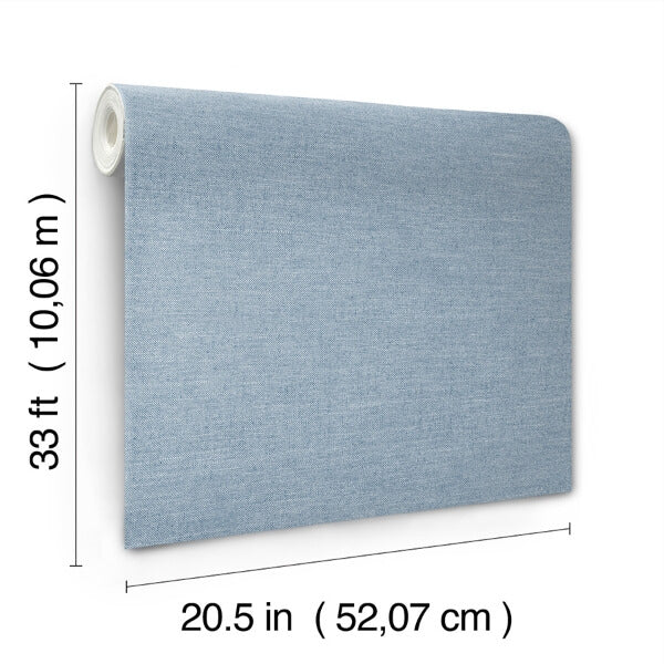 Chambray Denim Fabric Weave Wallpaper
