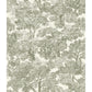 Spinney Green Toile Wallpaper
