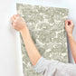 Spinney Green Toile Wallpaper