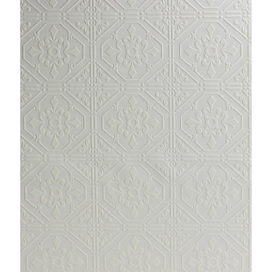 Brooklyn White Tin Paintable Wallpaper