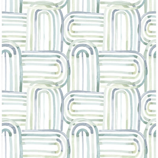 Lolly Teal Arches Wallpaper