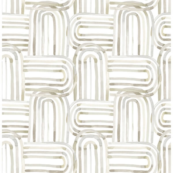 Lolly Beige Arches Wallpaper