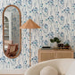 Mabel Blue Floral Field Wallpaper