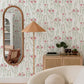 Mabel Pink Floral Field Wallpaper