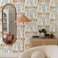 Mabel Yellow Floral Field Wallpaper