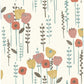 Mabel Coral Floral Field Wallpaper