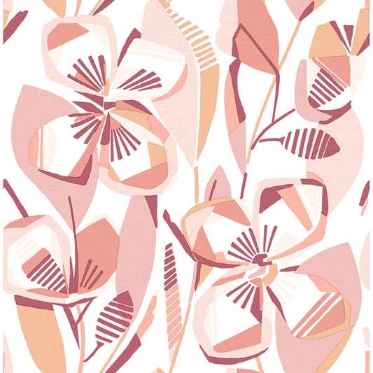 Nathalie Coral Abstract Blooms Wallpaper
