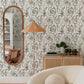 Nathalie Beige Abstract Blooms Wallpaper