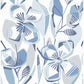 Nathalie Blue Abstract Blooms Wallpaper