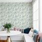 Nathalie Light Green Abstract Blooms Wallpaper