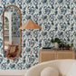 Nathalie Navy Abstract Blooms Wallpaper