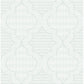 Ernest Turquoise Quilted Quatrefoil Wallpaper