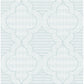 Ernest Blue Quilted Quatrefoil Wallpaper