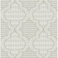 Ernest Charcoal Quilted Quatrefoil Wallpaper