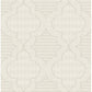 Ernest Taupe Quilted Quatrefoil Wallpaper