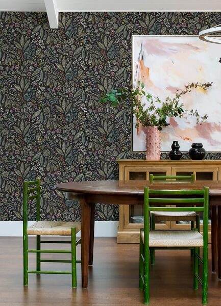 Briar Charcoal Floral Wallpaper