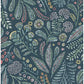 Briar Teal Floral Wallpaper