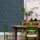 Briar Teal Floral Wallpaper