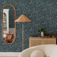 Briar Teal Floral Wallpaper