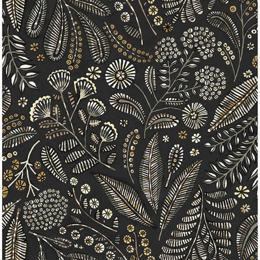 Briar Black Floral Wallpaper