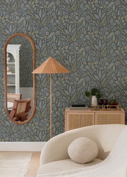 Briar Grey Floral Wallpaper