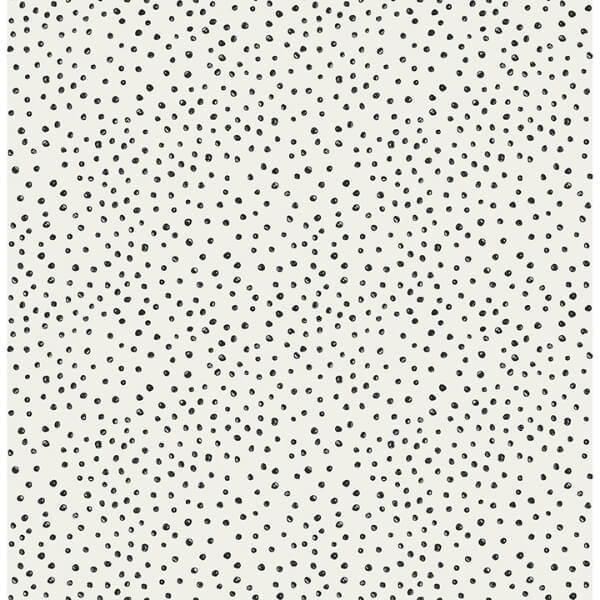 Cassie Black Petite Polka Wallpaper