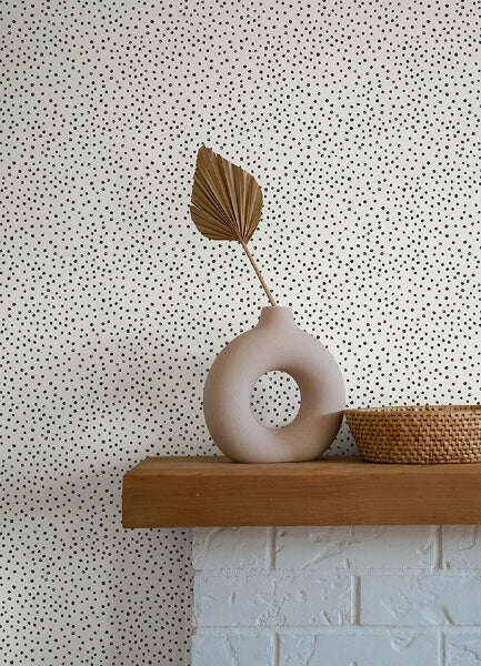 Cassie Black Petite Polka Wallpaper