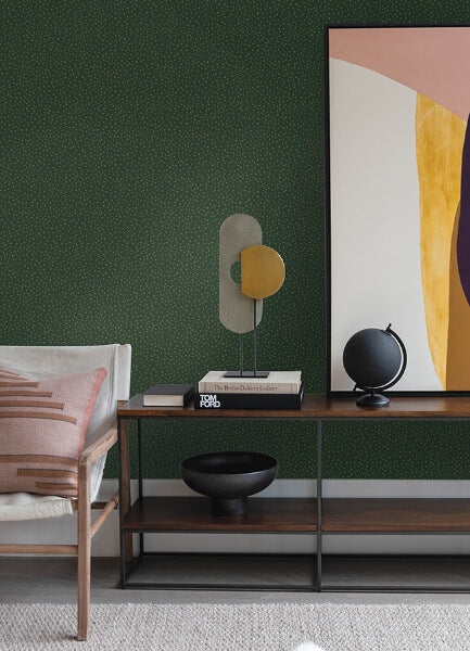 Cassie Green Petite Polka Wallpaper