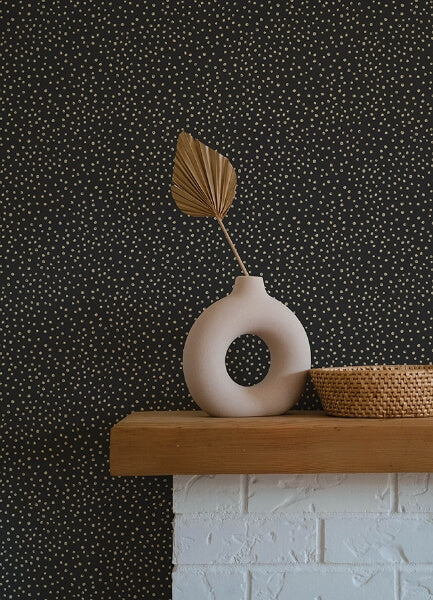 Cassie Gold Petite Polka Wallpaper