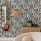 Tulum Denim Surreal Shapes Wallpaper