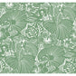 Idalia Green Floral Flamingo Wallpaper