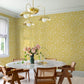 Idalia Yellow Floral Flamingo Wallpaper