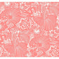 Idalia Coral Floral Flamingo Wallpaper