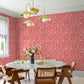 Idalia Coral Floral Flamingo Wallpaper